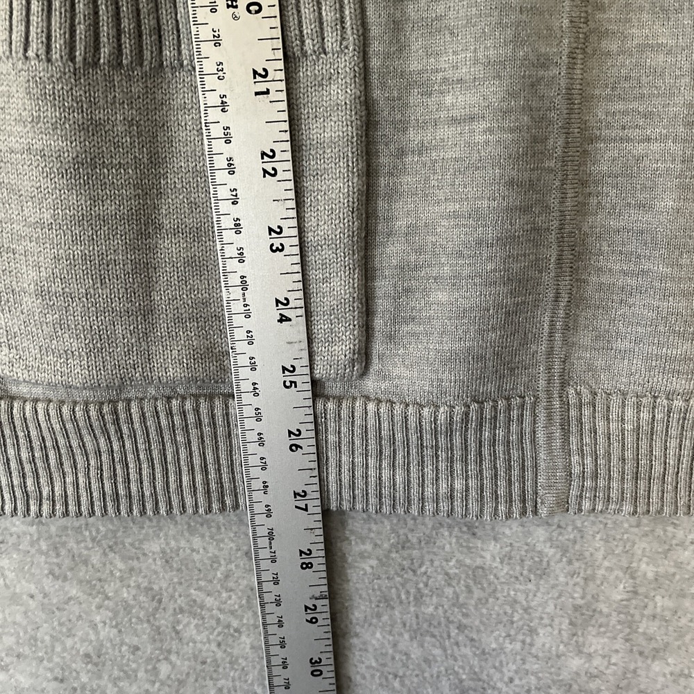Talbots Merino Wool Tunic Sweater Gray Pockets Womens S Quiet Luxury Lagenlook - Picture 6 of 10
